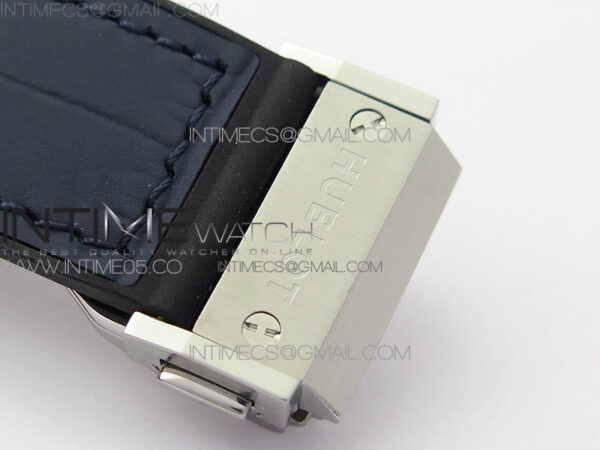 Classic Fusion 42mm SS WWF 1:1 Best Edition Blue Dial On Blue Gummy Strap Asian HB1112 - Image 12