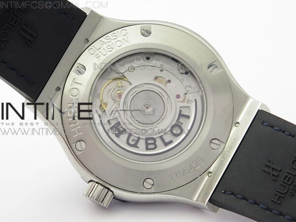 Classic Fusion 42mm SS WWF 1:1 Best Edition Blue Dial On Blue Gummy Strap Asian HB1112 - Image 18