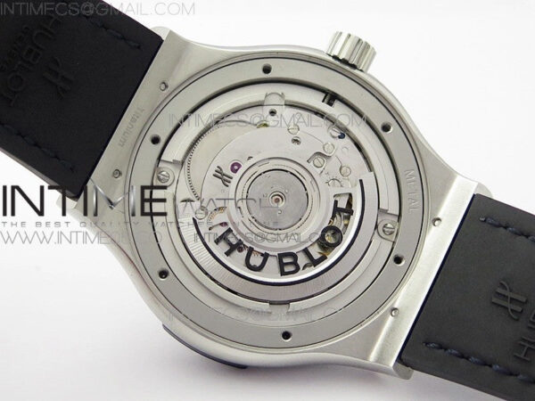 Classic Fusion 42mm SS WWF 1:1 Best Edition Blue Dial On Blue Gummy Strap Asian HB1112 - Image 19
