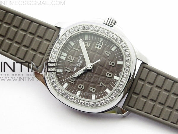 Aquanaut 5067A SS PPF 1:1 Best Edition Light Brown Textured Dial on Brown Rubber Strap AE23 (Free a box) - Image 2