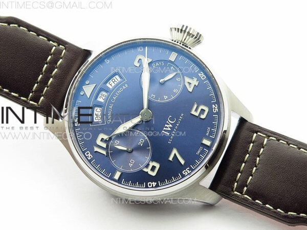 Big Pilot Annual Calendar SS IW5027 "Le Petit Prince" AZF 1:1 Best Edition Blue Dial on Black Leather Strap A52850 - Image 2
