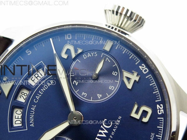 Big Pilot Annual Calendar SS IW5027 "Le Petit Prince" AZF 1:1 Best Edition Blue Dial on Black Leather Strap A52850 - Image 5