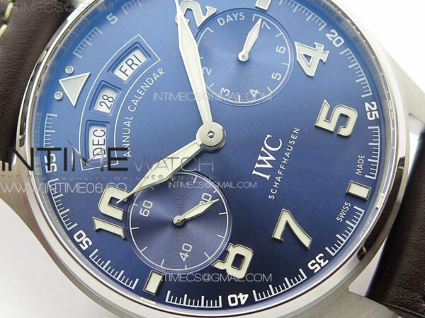 Big Pilot Annual Calendar SS IW5027 "Le Petit Prince" AZF 1:1 Best Edition Blue Dial on Black Leather Strap A52850 - Image 8