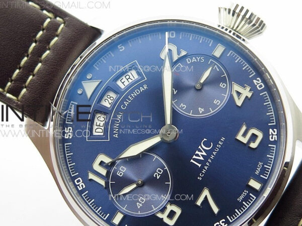 Big Pilot Annual Calendar SS IW5027 "Le Petit Prince" AZF 1:1 Best Edition Blue Dial on Black Leather Strap A52850 - Image 9