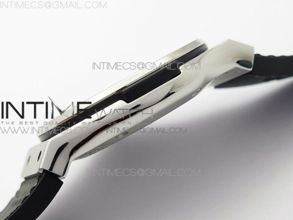 Classic Fusion 42mm SS WWF 1:1 Best Edition Gray Dial On Gray Gummy Strap Asian HB1112 - Image 10
