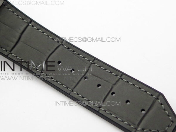 Classic Fusion 42mm SS WWF 1:1 Best Edition Gray Dial On Gray Gummy Strap Asian HB1112 - Image 15