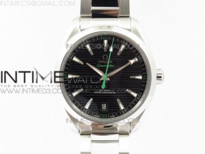 Aqua Terra 150M Master Chronometers VSF 1:1 Best Edition Black Dial Green second hand on SS Bracelet A8900 Super Clone