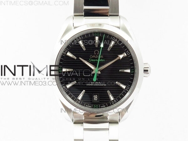 Aqua Terra 150M Master Chronometers VSF 1:1 Best Edition Black Dial Green second hand on SS Bracelet A8900 Super Clone
