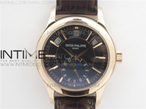Annual Calendar Complications 5205R GRF RG Black dial on Brown leather strap
