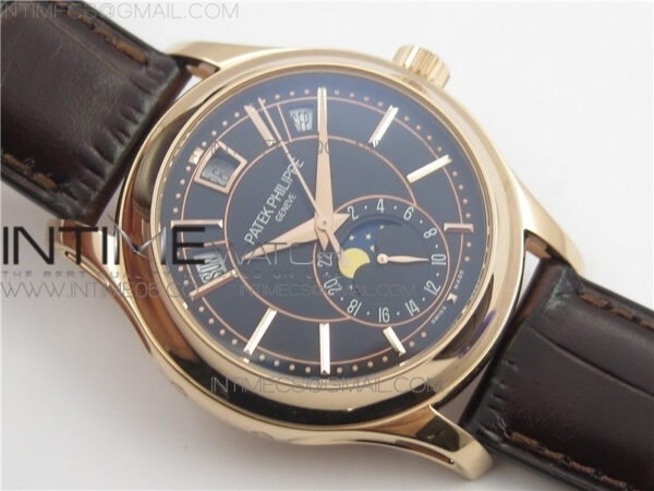 Annual Calendar Complications 5205R GRF RG Black dial on Brown leather strap - Image 2