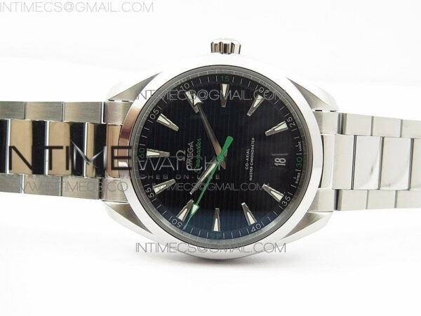 Aqua Terra 150M Master Chronometers VSF 1:1 Best Edition Black Dial Green second hand on SS Bracelet A8900 Super Clone - Image 4