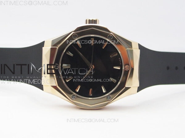 Classic Fusion Orlinski RG B50F 1:1 Best Edition Black Faceted Dial on Black Rubber Strap A2892 - Image 3