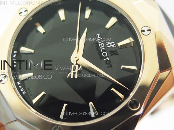 Classic Fusion Orlinski RG B50F 1:1 Best Edition Black Faceted Dial on Black Rubber Strap A2892 - Image 4