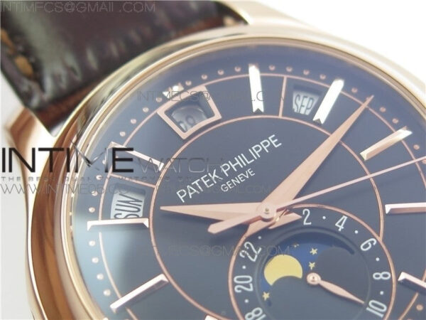 Annual Calendar Complications 5205R GRF RG Black dial on Brown leather strap - Image 7