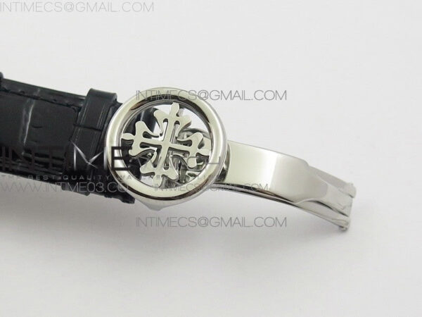 6104P Moon RG/SS Black Dial on Black Leather Strap A240 V2 - Image 9