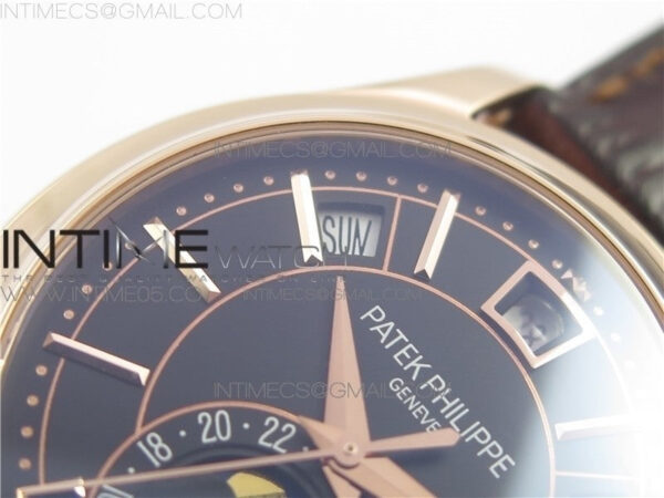 Annual Calendar Complications 5205R GRF RG Black dial on Brown leather strap - Image 9