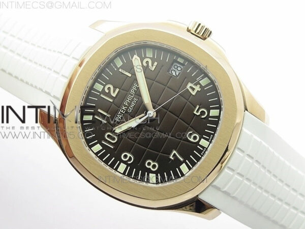 Aquanaut 5167R RG ZF 1:1 Best Edition Brown Dial on White Rubber Strap 324CS (Free box) - Image 2