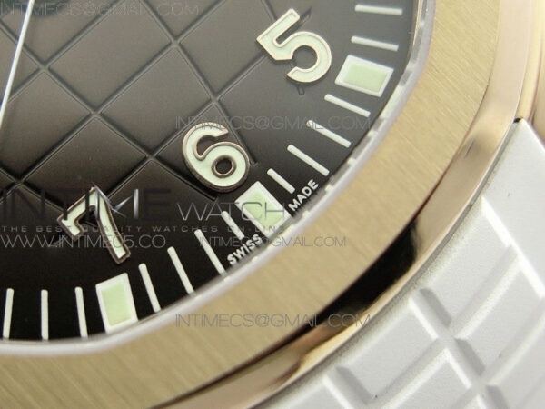 Aquanaut 5167R RG ZF 1:1 Best Edition Brown Dial on White Rubber Strap 324CS (Free box) - Image 6