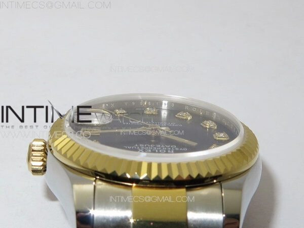 DateJust 31mm 72610 SS/YG APSF Best Edition Black Dial Crystals Markers on Oyster Bracelet A2824 - Image 10