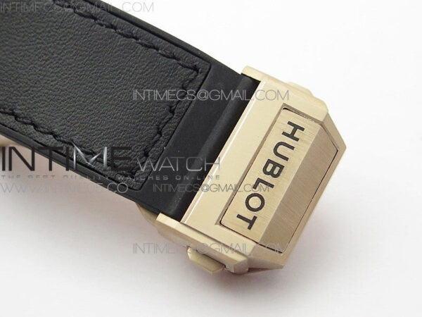 Big Bang Sang Bleu RG Ti Crystal Case Bezel WWF 1:1 Best Edition Black Skeletonal Dial On Black Gummy Strap Asian HB1213 V2 - Image 11
