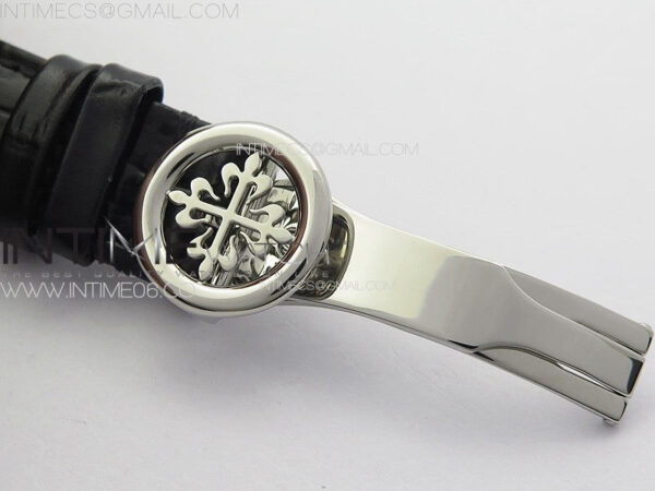 Annual Calendar Moonphase 5396 SS PPF 1:1 Best Edition White Dial on Black Leather Strap PPF324 - Image 13