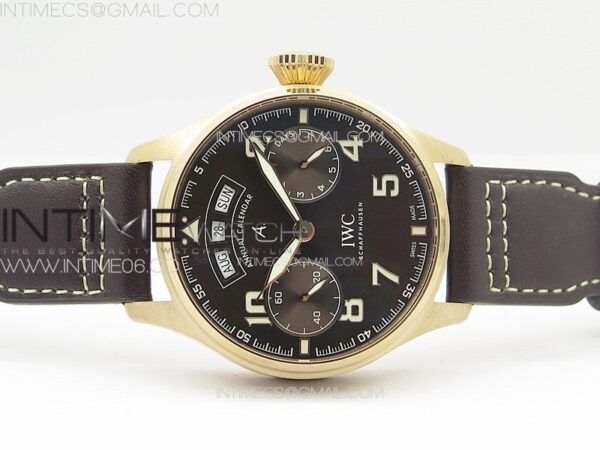 Big Pilot Annual Calendar RG IW5027 AZF 1:1 Best Edition Brown Dial on Brown Leather Strap A52850 - Image 3