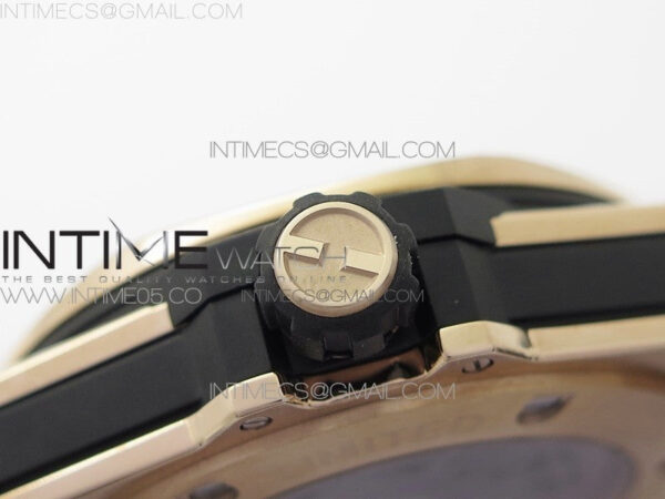 Big Bang Sang Bleu RG Ti Crystal Bezel WWF 1:1 Best Edition Black Skeletonal Dial On Black Gummy Strap Asian HB1213 V2 - Image 9