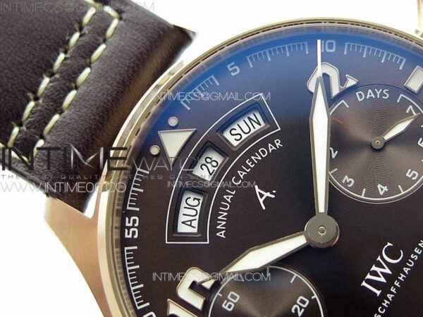 Big Pilot Annual Calendar RG IW5027 AZF 1:1 Best Edition Brown Dial on Brown Leather Strap A52850 - Image 10