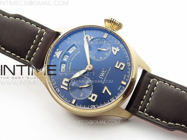 Big Pilot Annual Calendar RG IW5027 "Le Petit Prince" AZF 1:1 Best Edition Blue Dial on Brown Leather Strap A52850 - Image 2