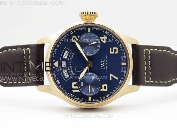 Big Pilot Annual Calendar RG IW5027 "Le Petit Prince" AZF 1:1 Best Edition Blue Dial on Brown Leather Strap A52850 - Image 3