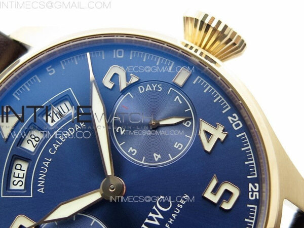 Big Pilot Annual Calendar RG IW5027 "Le Petit Prince" AZF 1:1 Best Edition Blue Dial on Brown Leather Strap A52850 - Image 5