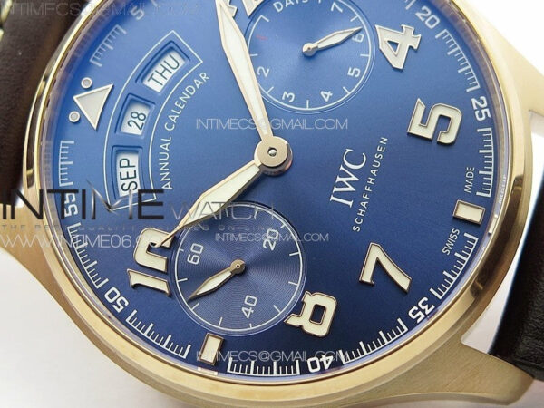 Big Pilot Annual Calendar RG IW5027 "Le Petit Prince" AZF 1:1 Best Edition Blue Dial on Brown Leather Strap A52850 - Image 8