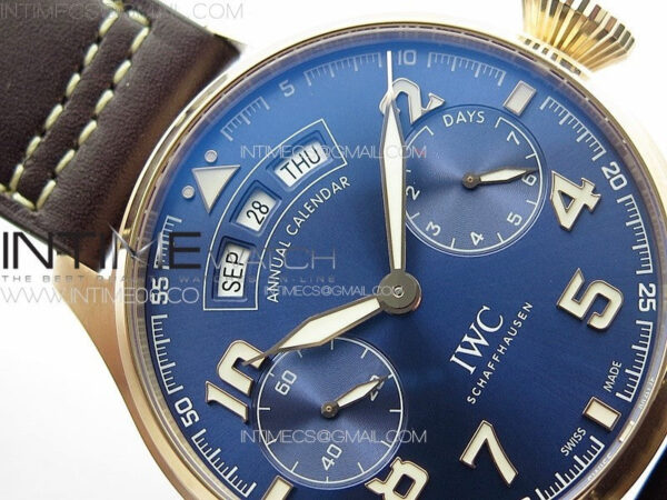 Big Pilot Annual Calendar RG IW5027 "Le Petit Prince" AZF 1:1 Best Edition Blue Dial on Brown Leather Strap A52850 - Image 9