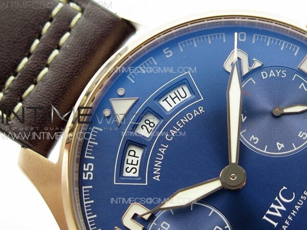 Big Pilot Annual Calendar RG IW5027 "Le Petit Prince" AZF 1:1 Best Edition Blue Dial on Brown Leather Strap A52850 - Image 10
