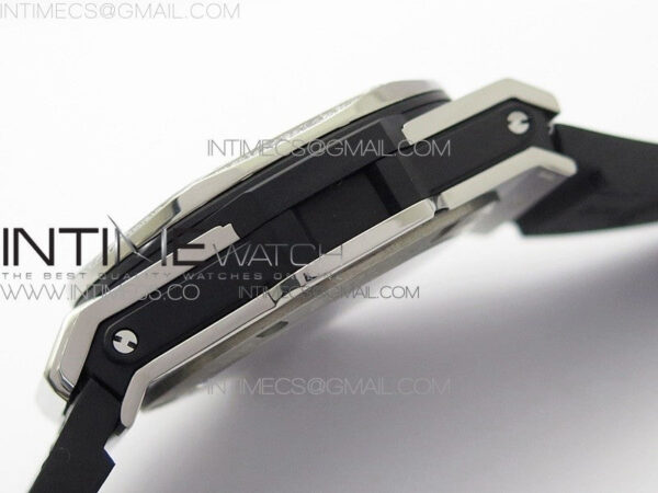 Big Bang Sang Bleu Ti Crystal  And Case WWF 1:1 Best Edition Black Skeletonal Dial On Black Gummy Strap Asian HB1213 V2 - Image 10
