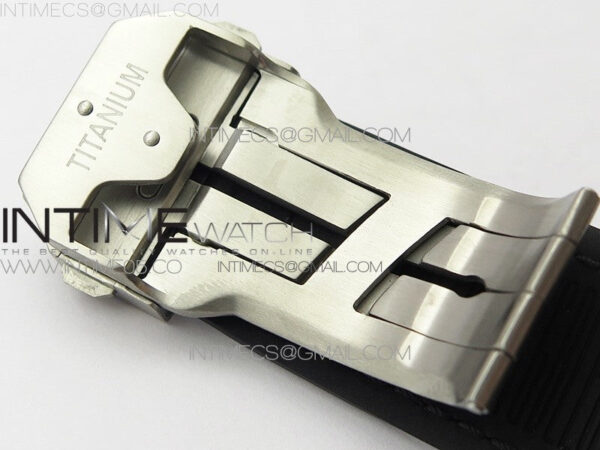 Big Bang Sang Bleu Ti Crystal  And Case WWF 1:1 Best Edition Black Skeletonal Dial On Black Gummy Strap Asian HB1213 V2 - Image 16