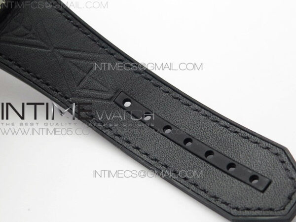 Big Bang Sang Bleu Ti Crystal  And Case WWF 1:1 Best Edition Black Skeletonal Dial On Black Gummy Strap Asian HB1213 V2 - Image 18