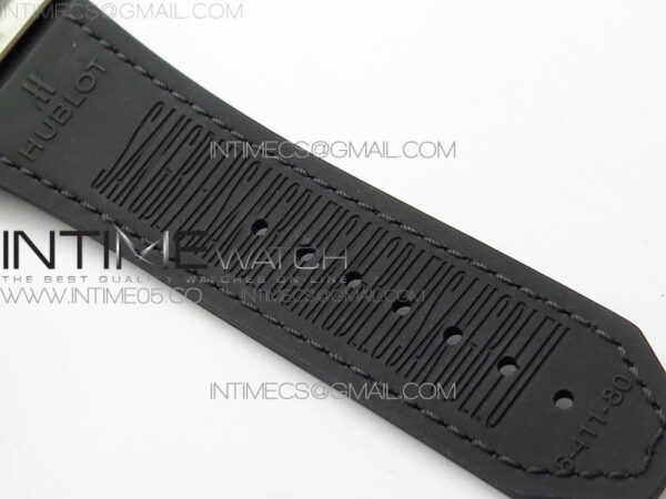 Big Bang Sang Bleu Ti Crystal  And Case WWF 1:1 Best Edition Black Skeletonal Dial On Black Gummy Strap Asian HB1213 V2 - Image 19