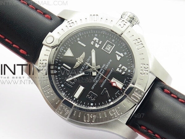 AVENGER II SEAWOLF SS BLACK DIAL ON BLACK NYLON STRAP A2836 - Image 2