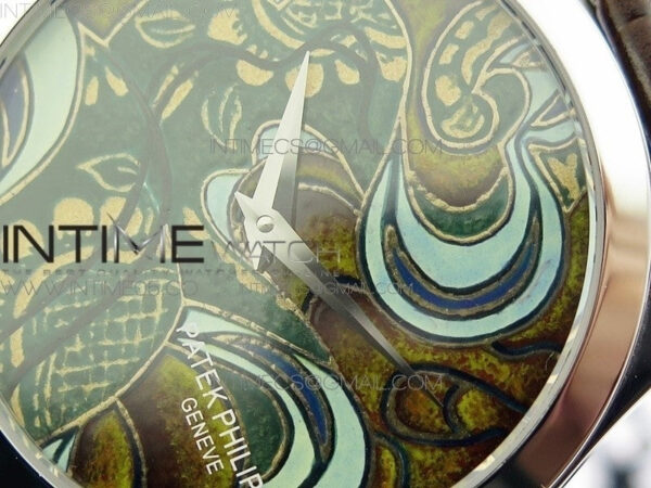 Classic 5077P-102 SS Case FLF Best Edition Real Enamel Dial 2 Brown Leather strap Cal.240 - Image 4