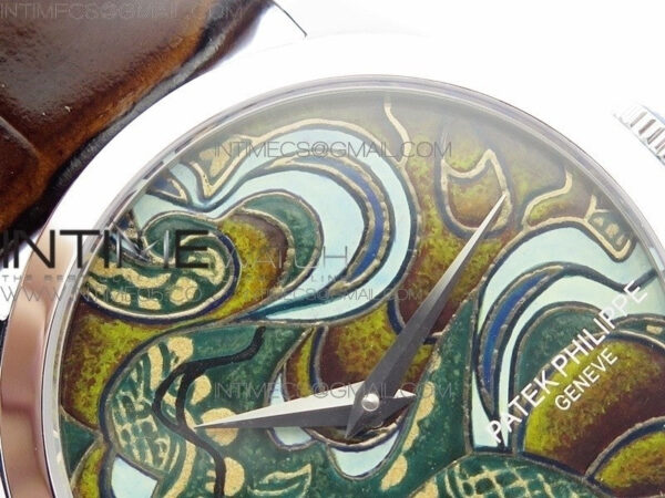 Classic 5077P-102 SS Case FLF Best Edition Real Enamel Dial 2 Brown Leather strap Cal.240 - Image 8