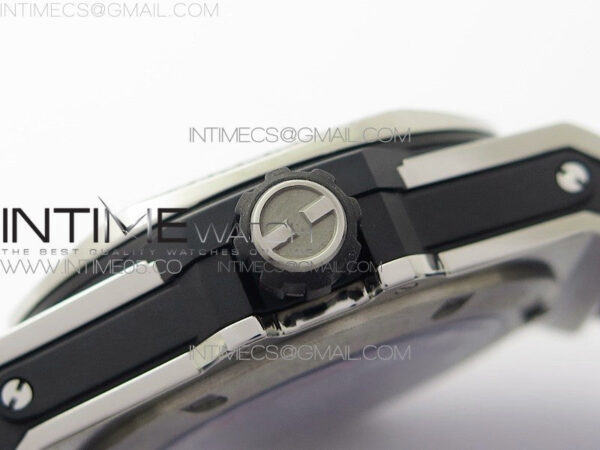 Big Bang Sang Bleu Ti Crystal Bezel And Case WWF 1:1 Best Edition Blue Skeletonal Dial On Blue Gummy Strap Asian HB1213 V2 - Image 9