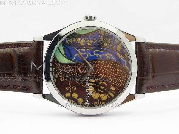 Classic 5077P-102 SS Case FLF Best Edition Real Enamel Dial 1 Brown Leather strap Cal.240 - Image 3