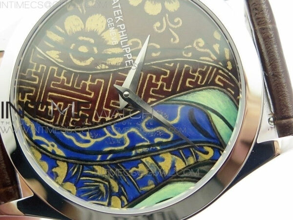 Classic 5077P-102 SS Case FLF Best Edition Real Enamel Dial 1 Brown Leather strap Cal.240 - Image 4