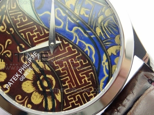 Classic 5077P-102 SS Case FLF Best Edition Real Enamel Dial 1 Brown Leather strap Cal.240 - Image 5