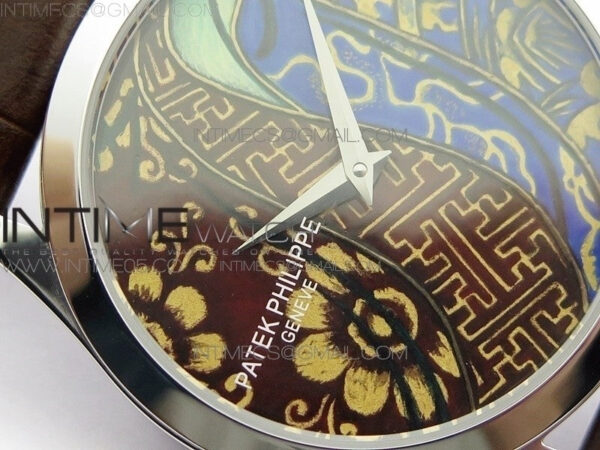 Classic 5077P-102 SS Case FLF Best Edition Real Enamel Dial 1 Brown Leather strap Cal.240 - Image 6