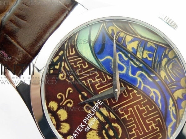 Classic 5077P-102 SS Case FLF Best Edition Real Enamel Dial 1 Brown Leather strap Cal.240 - Image 7