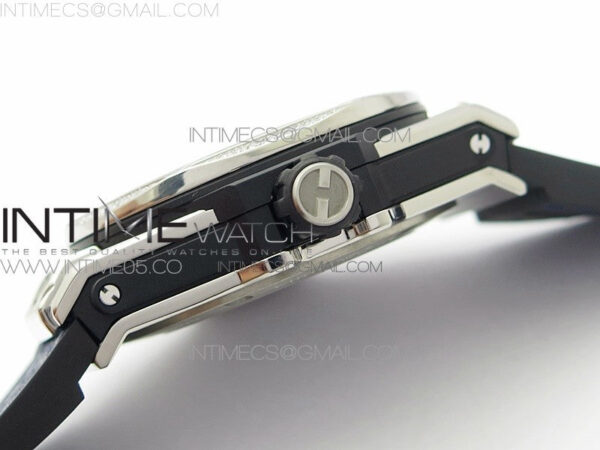 Big Bang Sang Bleu Ti Crystal Bezel WWF 1:1 Best Edition Blue Skeletonal Dial On Blue Gummy Strap Asian HB1213 V2 - Image 8