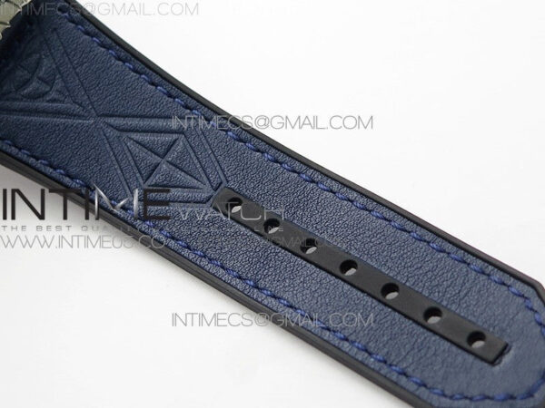 Big Bang Sang Bleu Ti Crystal Bezel WWF 1:1 Best Edition Blue Skeletonal Dial On Blue Gummy Strap Asian HB1213 V2 - Image 15