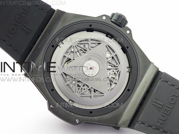 Big Bang Sang Bleu DLC Ti WWF 1:1 Best Edition Black Skeletonal Dial On Black Gummy Strap Asian HB1213 V2 - Image 19